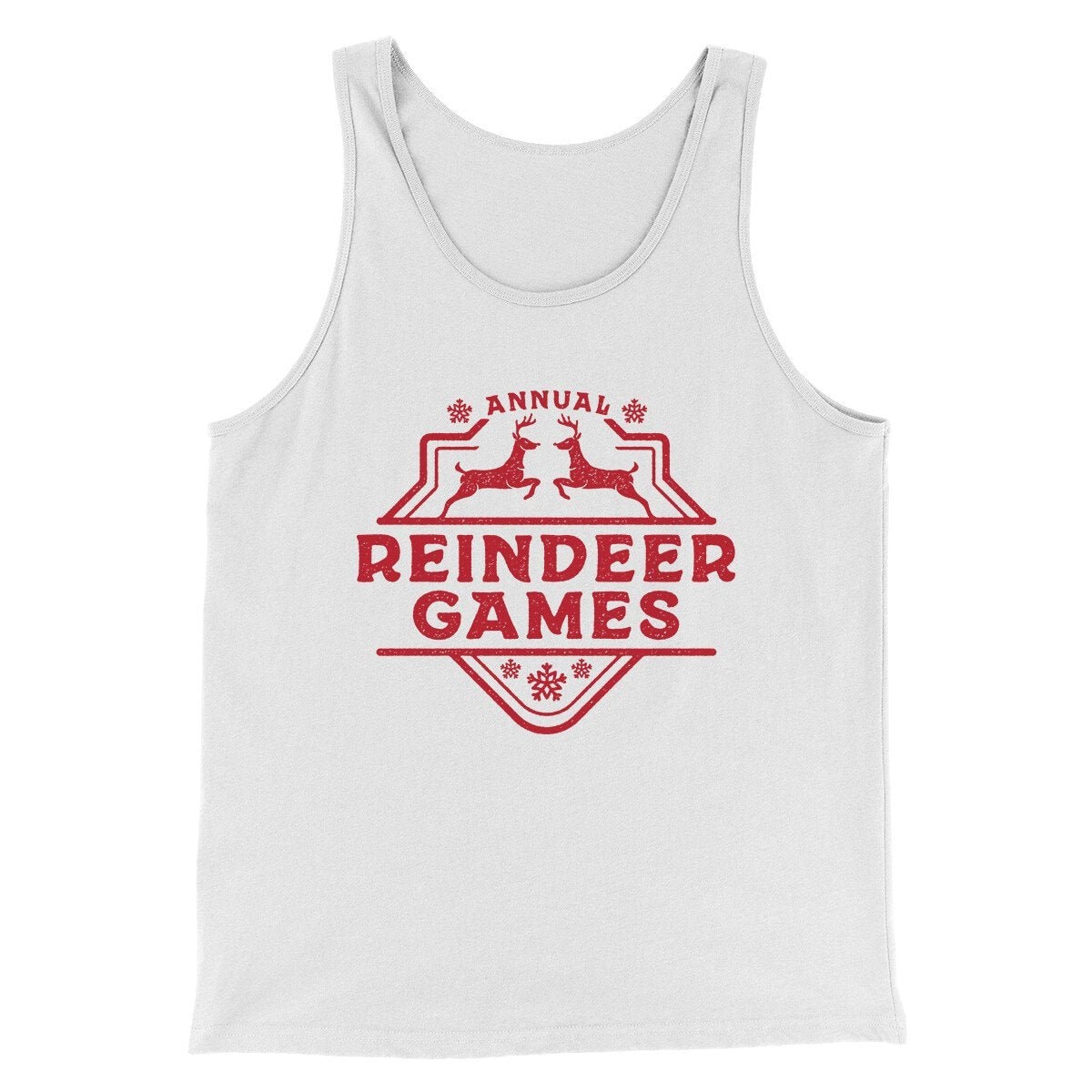 Reindeer Games Men Unisex Tank Top - Rudolph Red Nose MVP Combed Cotton
