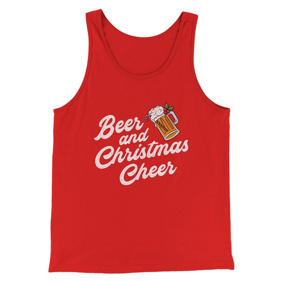 Beer And Christmas Cheer Men Tank Top - Santa Jolly Juice Graphic Print
