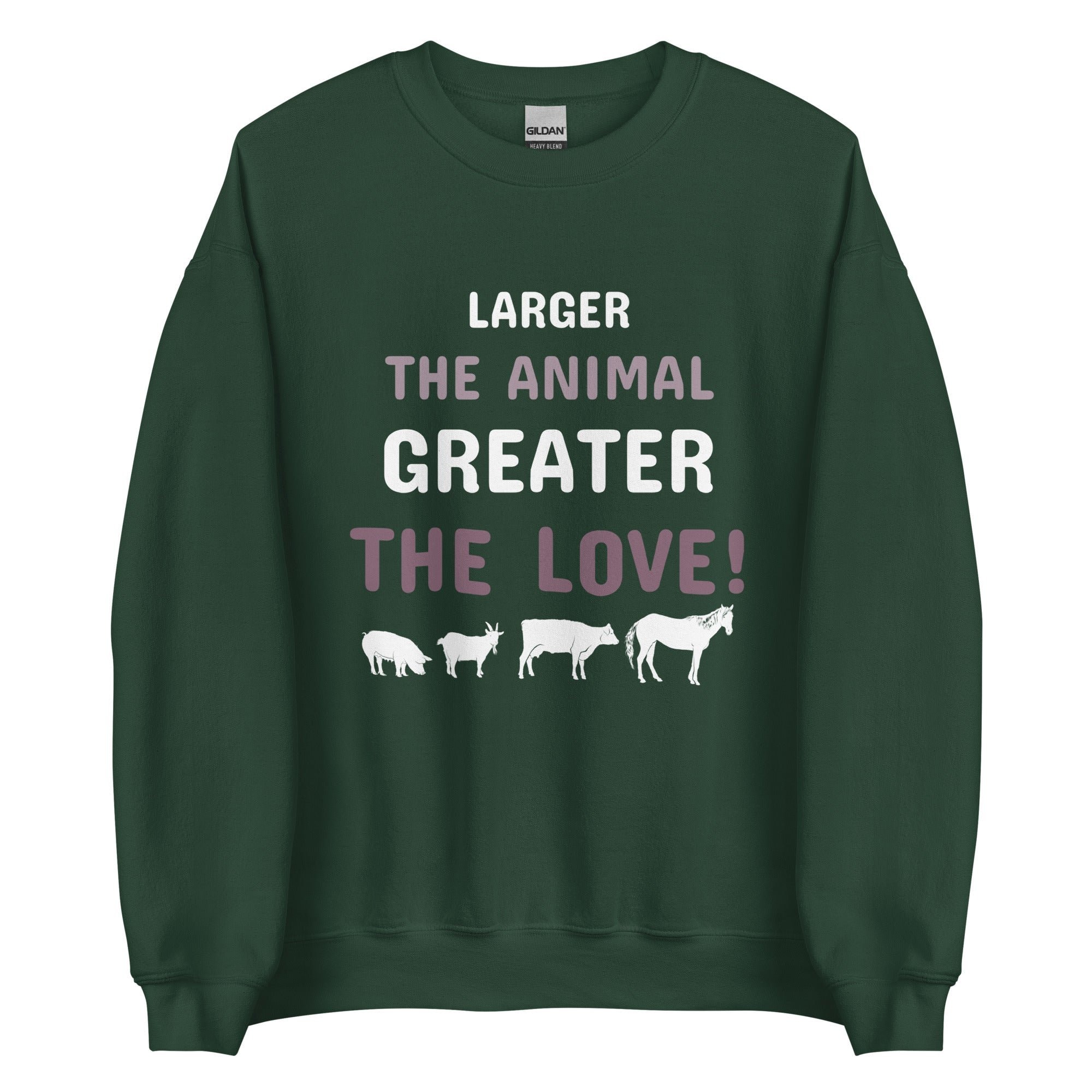 Larger the Animal Greater the Love Vet Unisex Crewneck Sweatshirt