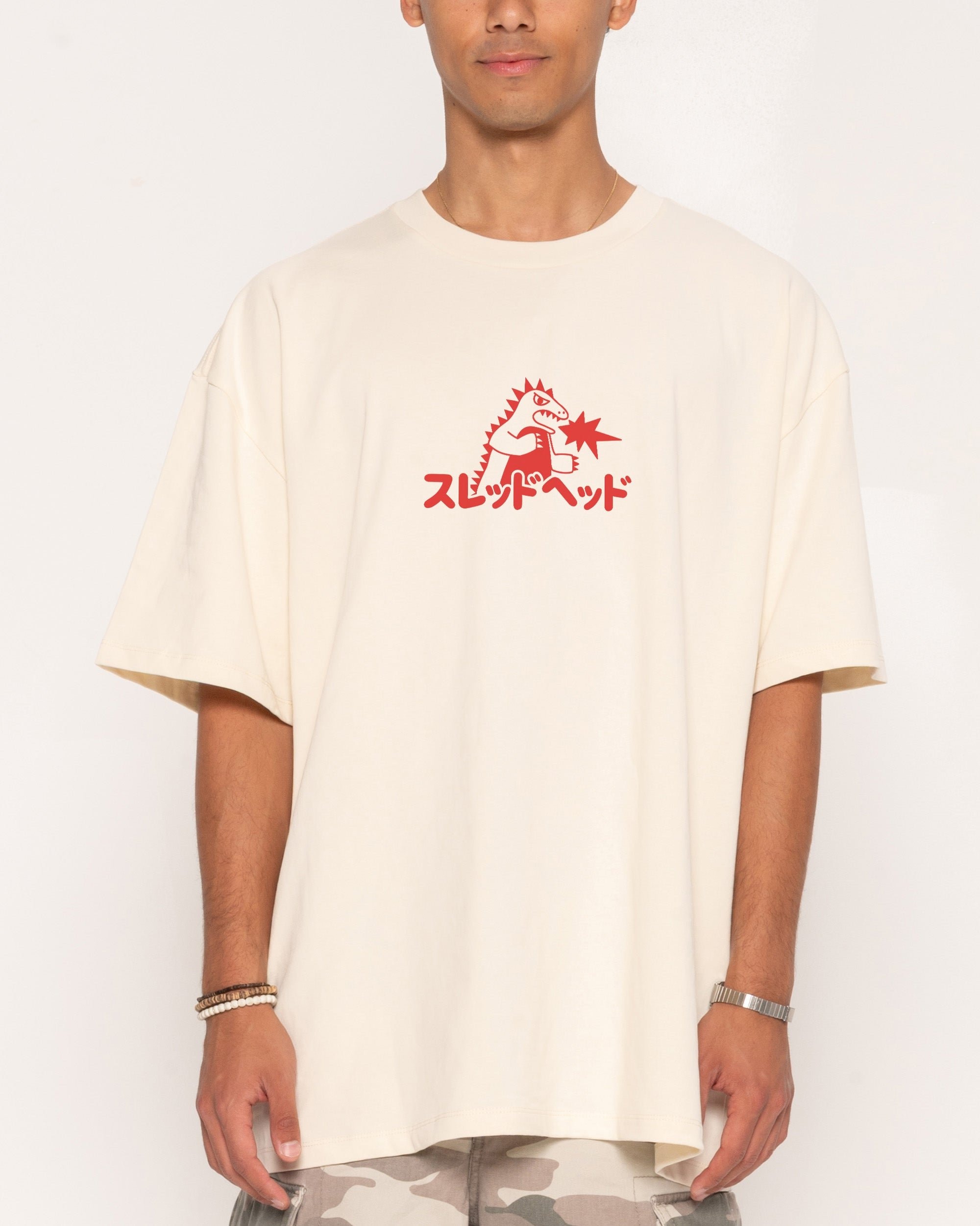 Kaiju Oversized Tee - Threadheads Unisex 90s Boxy Fit Heavyweight Cotton T-Shirt