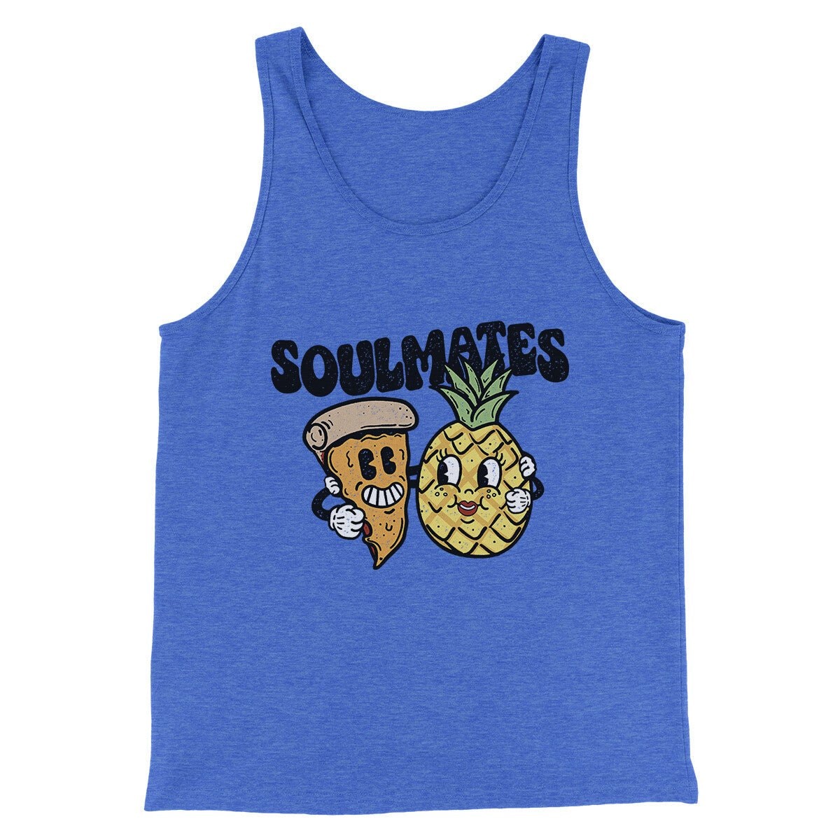 Soulmates Pineapple & Pizza Unisex Tank Top - Modern Fit Combed Cotton