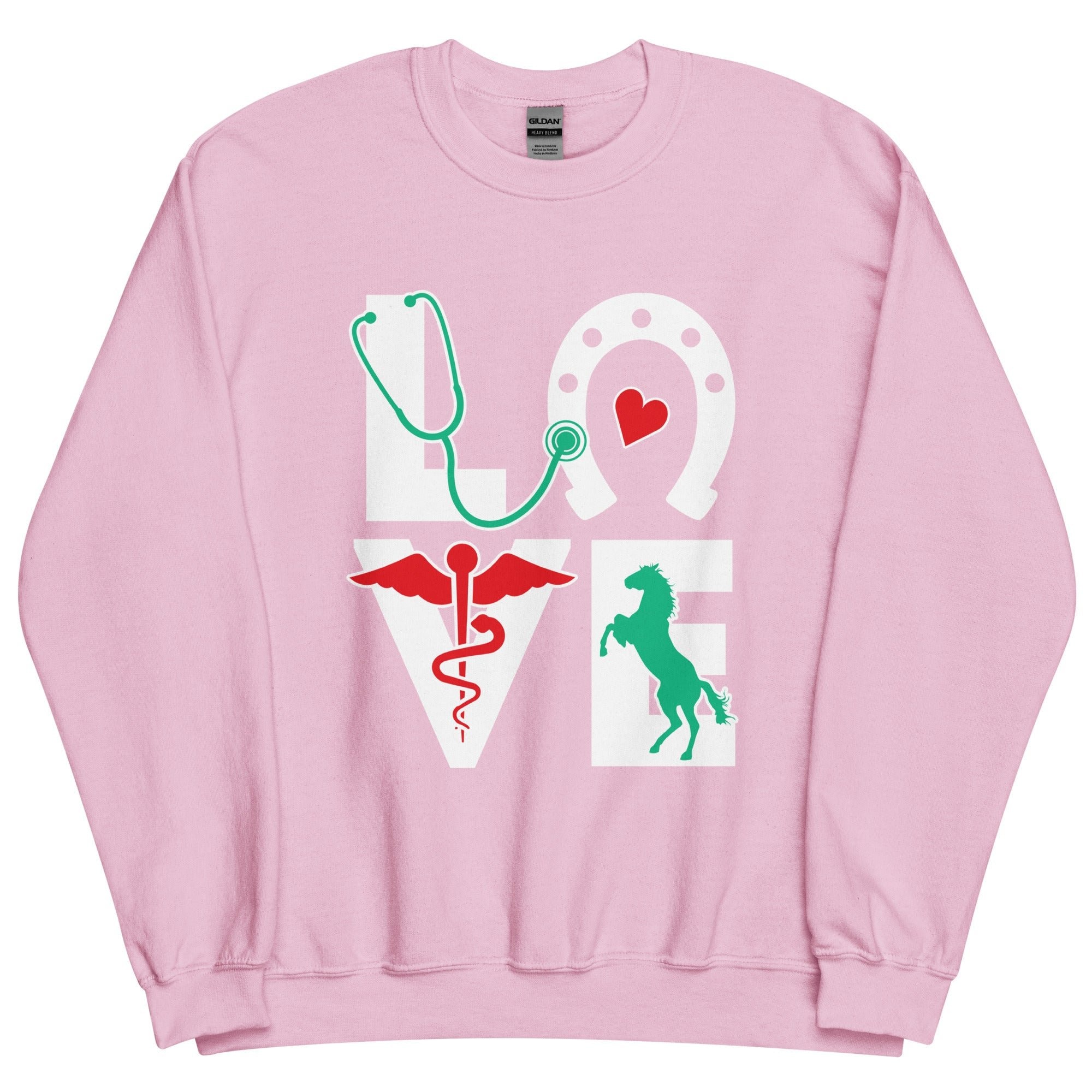 Equine Love Unisex Crewneck Sweatshirt - Veterinary Vet Tech Apparel