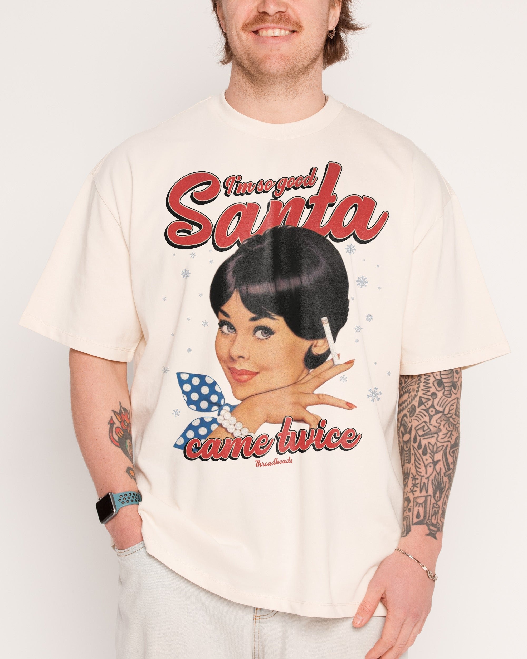 Came Twice Oversized Graphic Tee - Unisex 90s Boxy Fit 100% Combed Cotton Heavyweight 275gsm