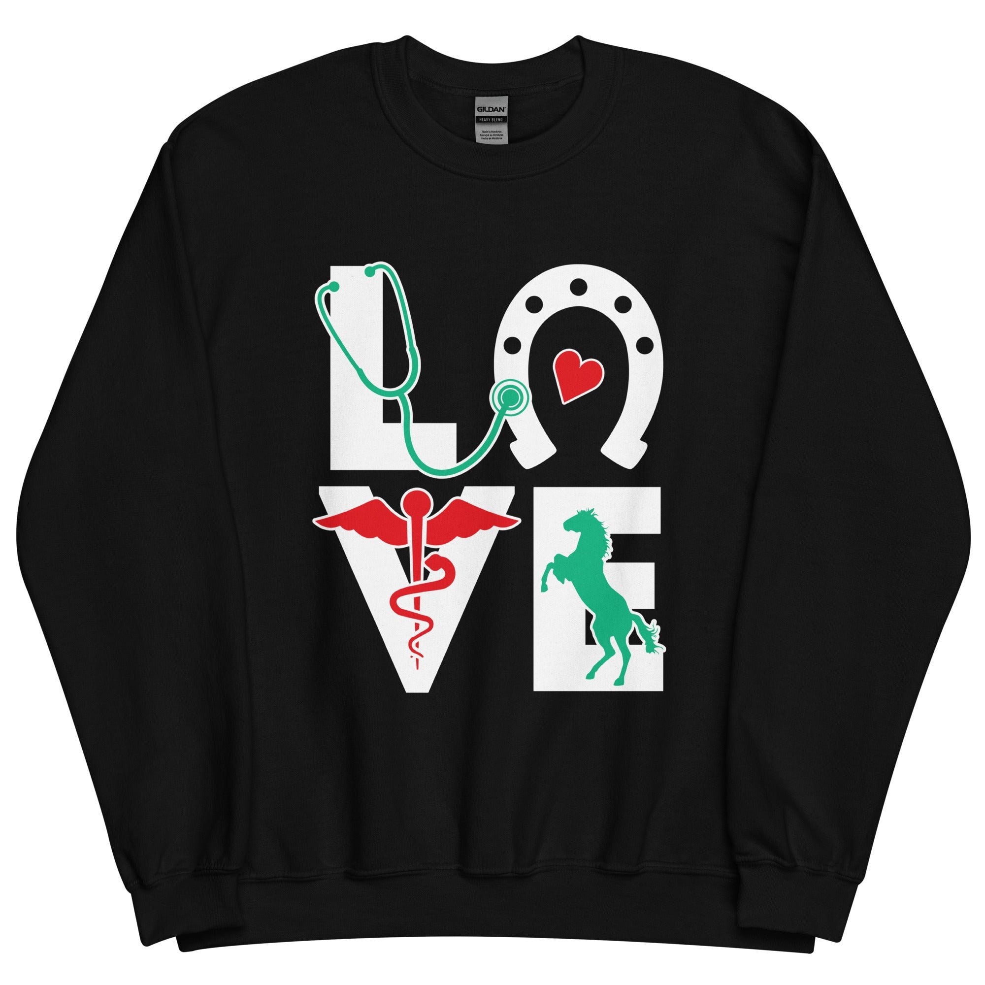 Equine Love Unisex Crewneck Sweatshirt - Veterinary Vet Tech Apparel