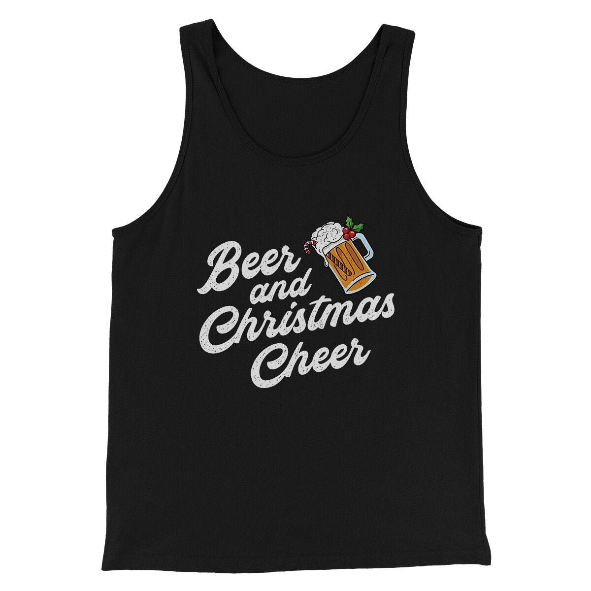Beer And Christmas Cheer Men Tank Top - Santa Jolly Juice Graphic Print