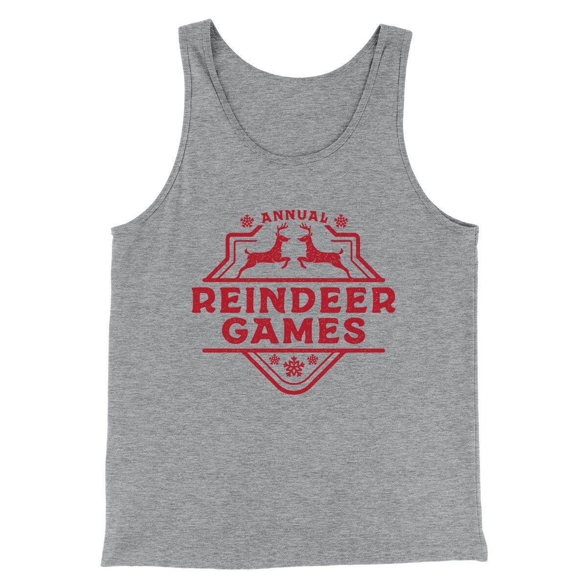 Reindeer Games Men Unisex Tank Top - Rudolph Red Nose MVP Combed Cotton