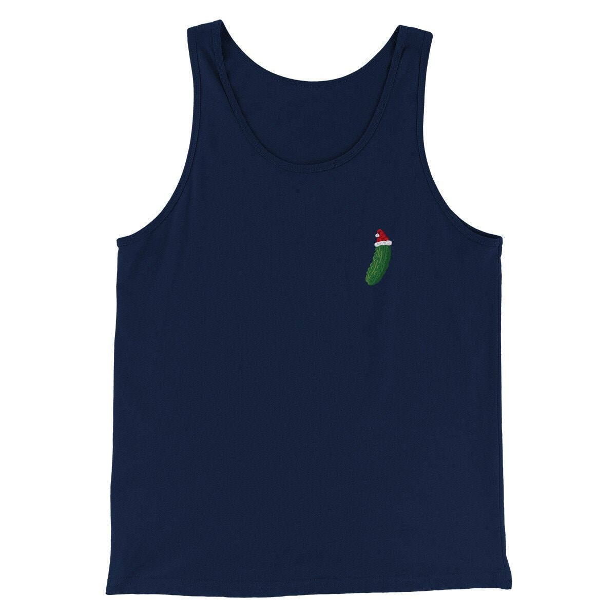 Christmas Pickle Men Unisex Tank Top - Combed Cotton Modern Fit