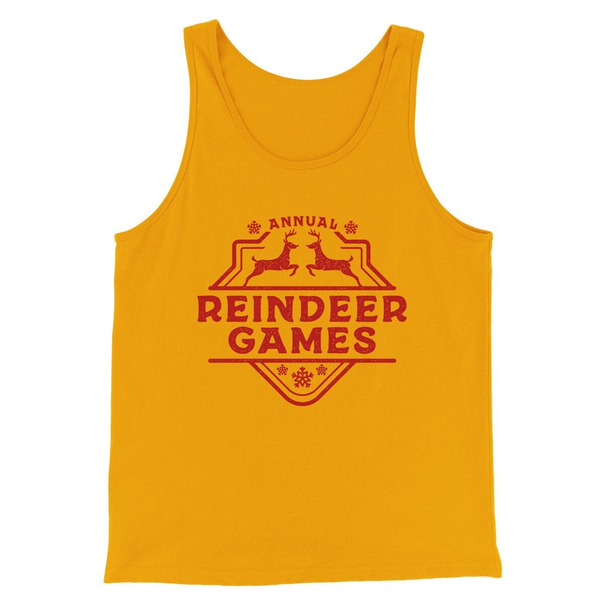 Reindeer Games Men Unisex Tank Top - Rudolph Red Nose MVP Combed Cotton