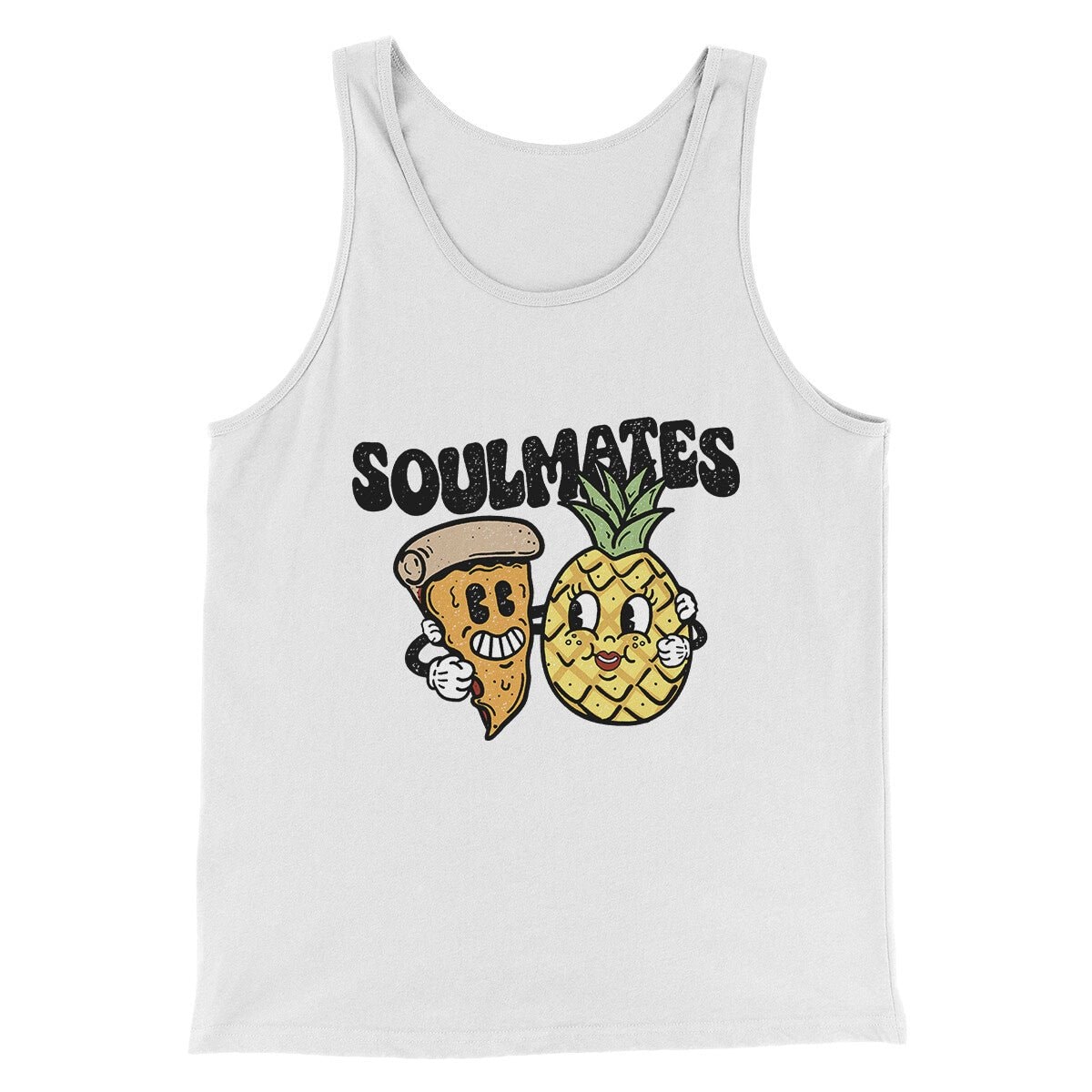Soulmates Pineapple & Pizza Unisex Tank Top - Modern Fit Combed Cotton