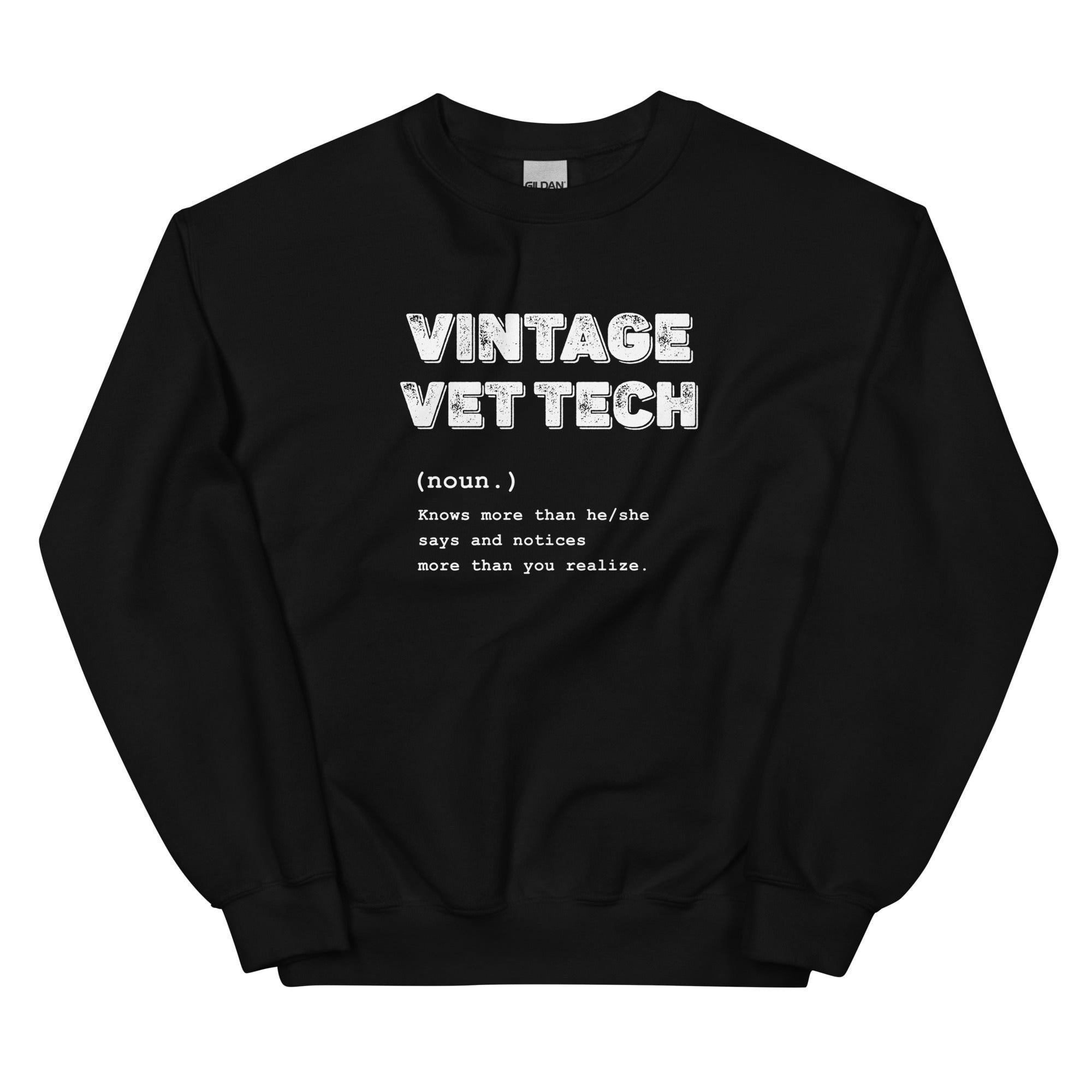 Vintage Vet Tech Crewneck Sweatshirt - Unisex Veterinary Medicine Apparel