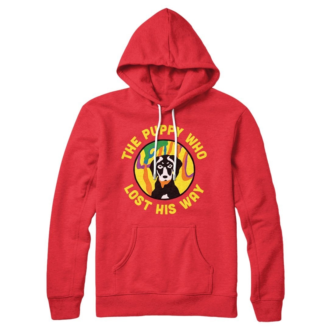 The Puppy Who Lost His Way Graphic Pullover Hoodie - Unisex Cotton Polyester Loose Fit