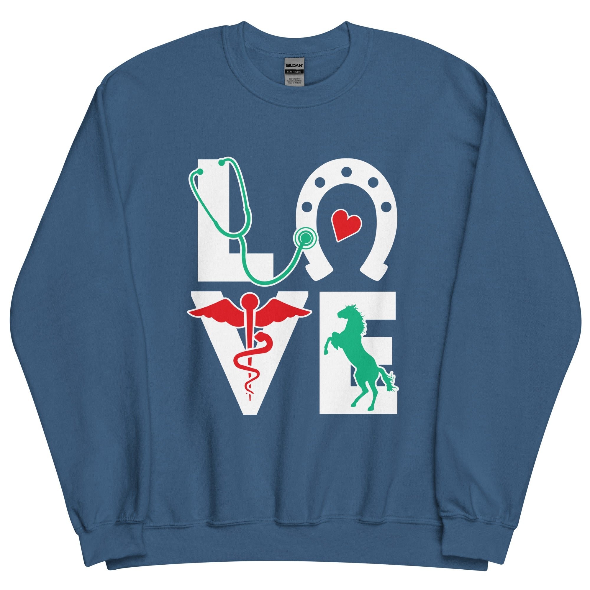 Equine Love Unisex Crewneck Sweatshirt - Veterinary Vet Tech Apparel