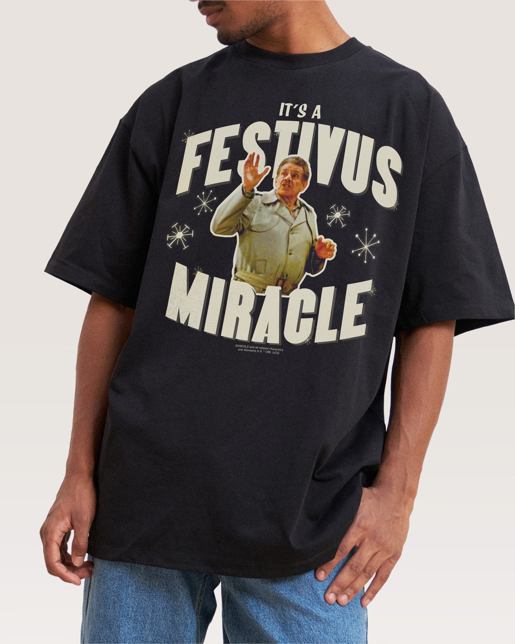 It's A Festivus Miracle Oversized Graphic T-Shirt - Seinfeld Unisex Tee