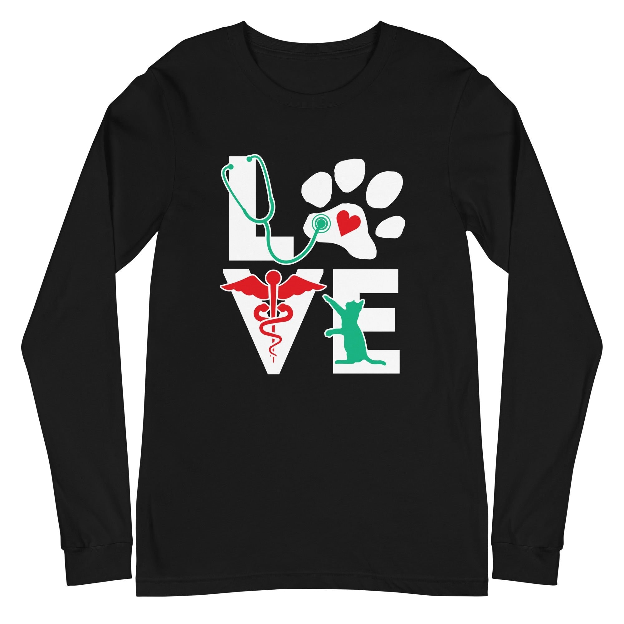 Love Cat Unisex Premium Long Sleeve T-Shirt - Veterinary Vet Tech Gift