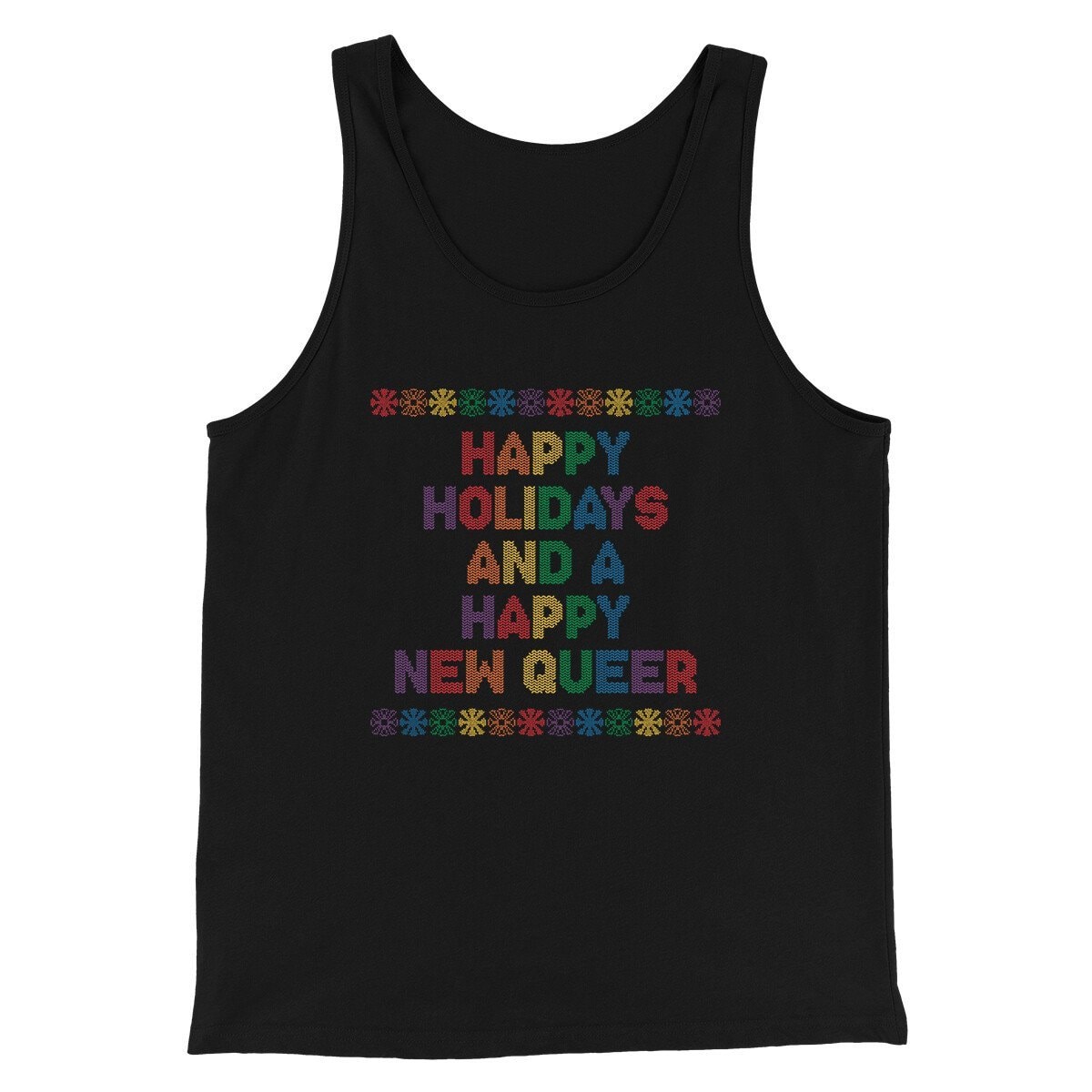 Happy Holidays And Happy New Queer Unisex Tank Top - Combed Cotton