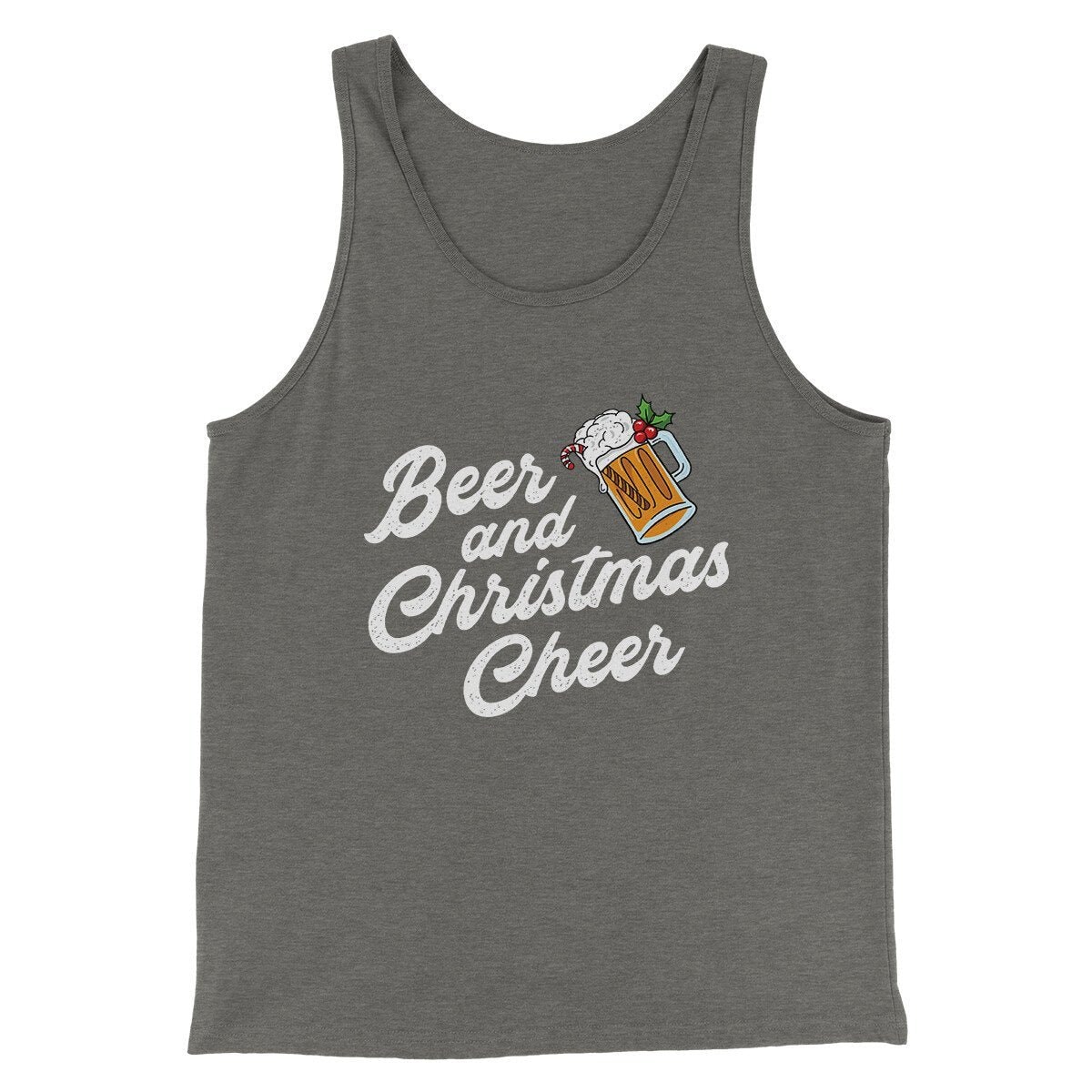 Beer And Christmas Cheer Men Tank Top - Santa Jolly Juice Graphic Print