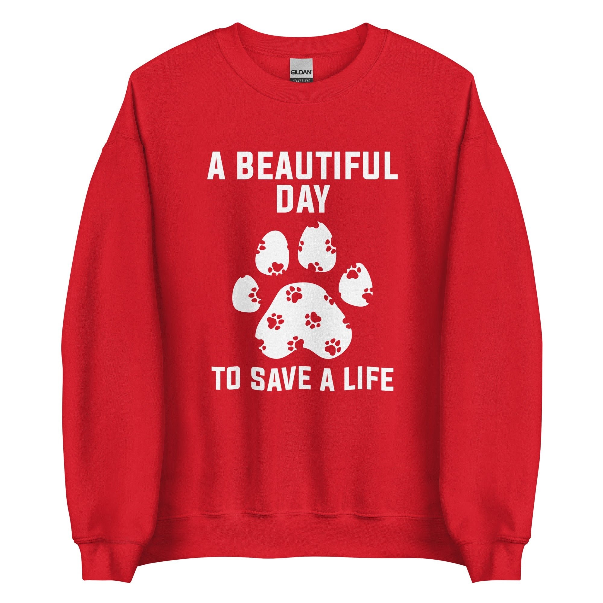 A Beautiful Day to Save a Life Unisex Crewneck Sweatshirt Veterinary Gift