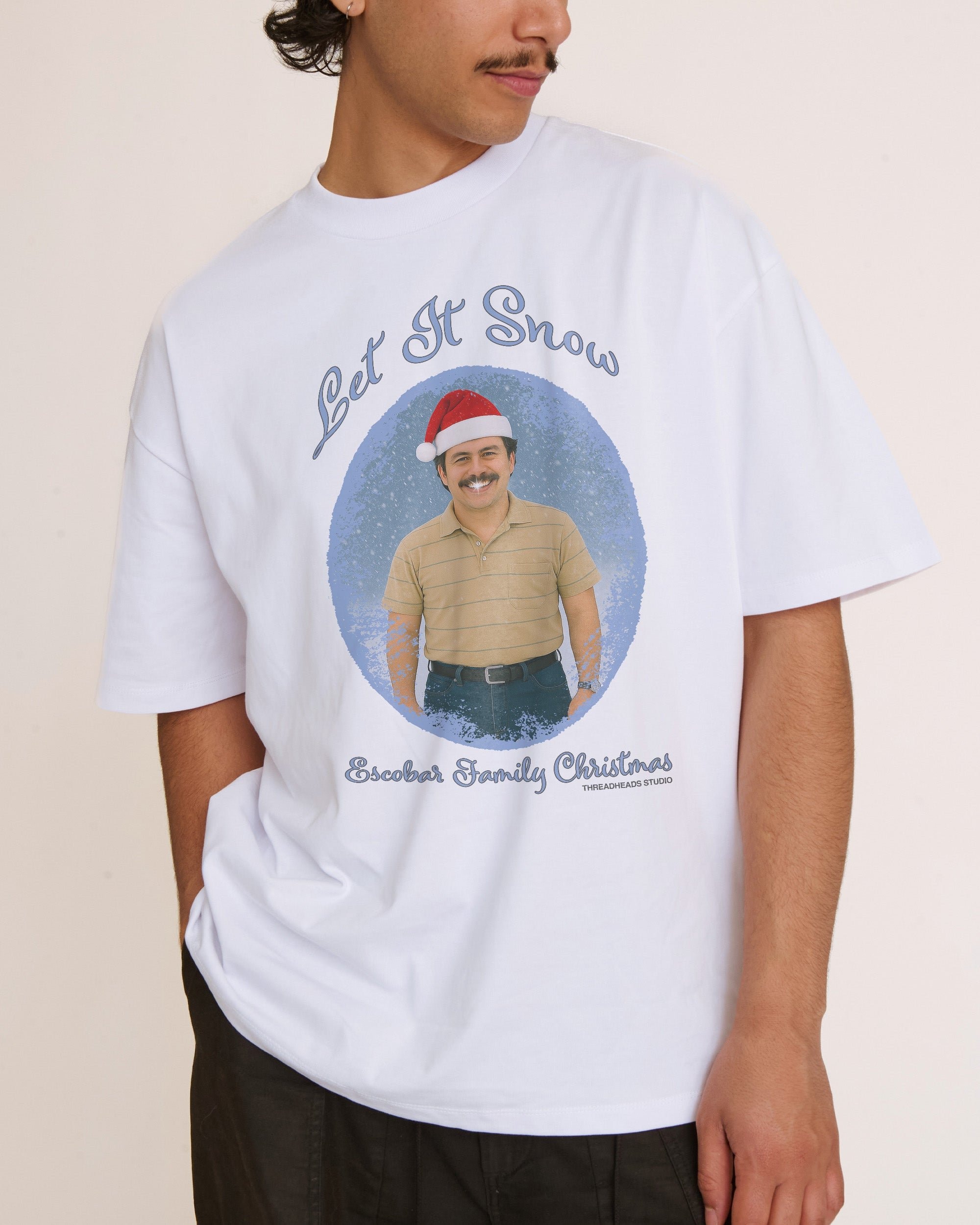 Let It Snow Pablo Oversized Graphic Tee - Unisex 100% Combed Cotton Heavyweight T-Shirt
