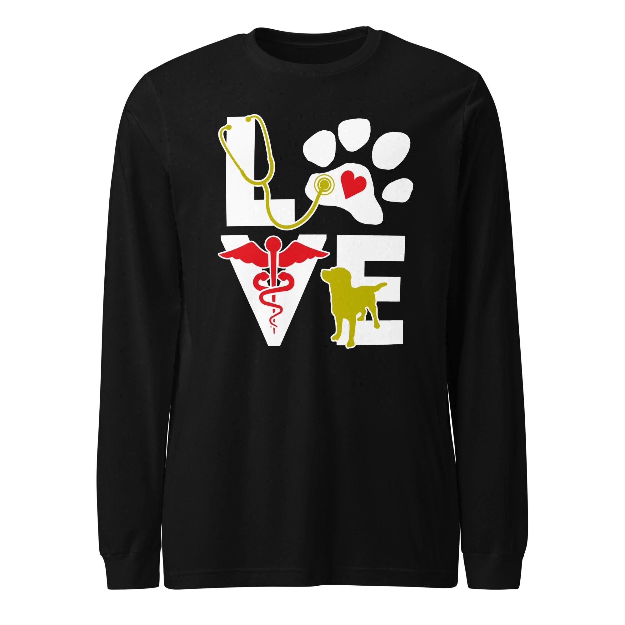 Love Dog Unisex Long Sleeve Tee - Veterinary Long Sleeve Shirt