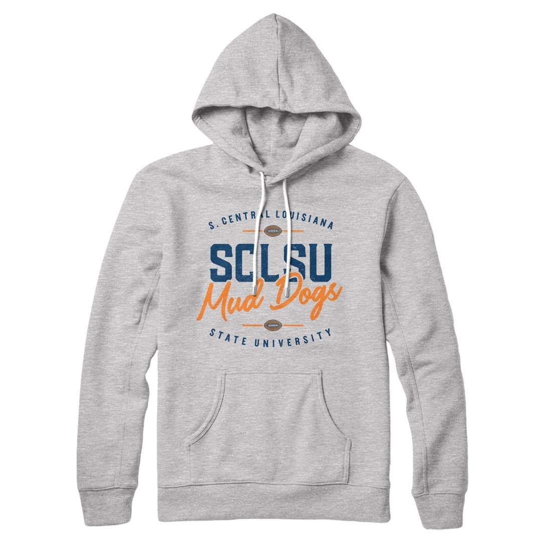 SCLSU Mud Dogs Football Pullover Hoodie - Unisex Cotton Polyester Loose Fit