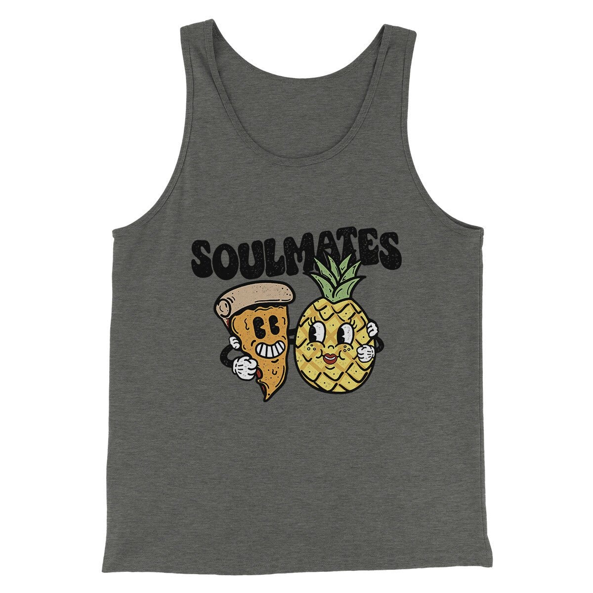 Soulmates Pineapple & Pizza Unisex Tank Top - Modern Fit Combed Cotton