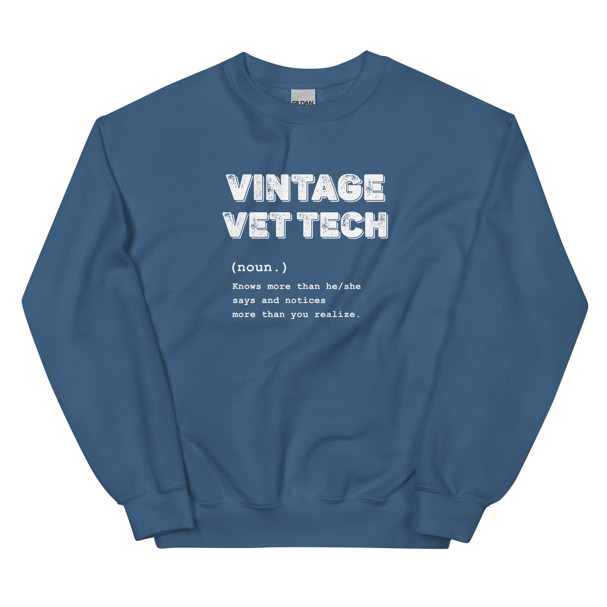 Vintage Vet Tech Crewneck Sweatshirt - Unisex Veterinary Medicine Apparel
